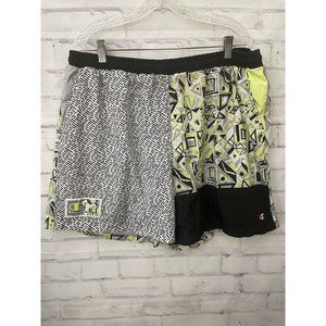 Champion MTV Collab Print Block 80’s Style Shorts Neon White Black‎ Size 2XL
